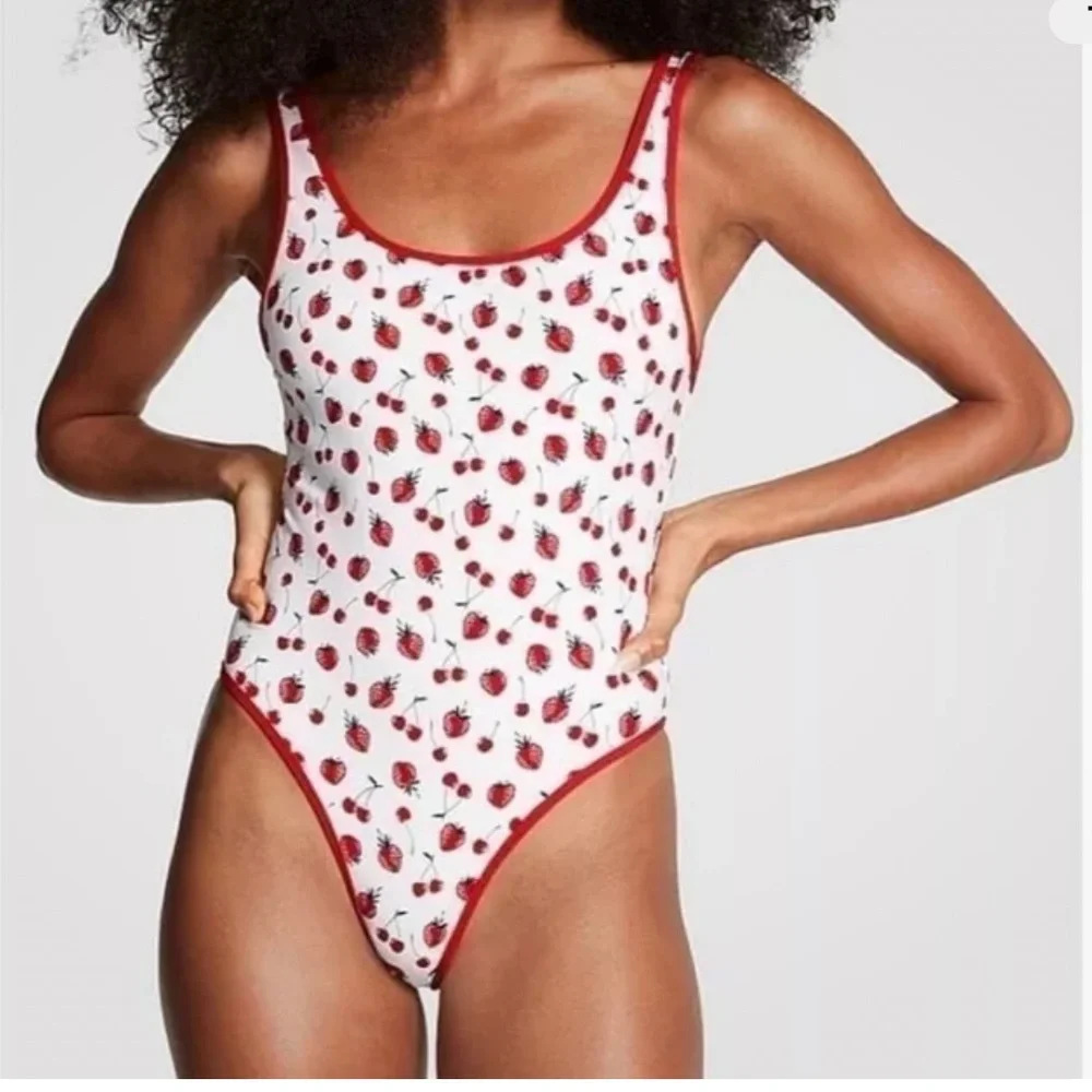 NEW VS pink X frankie’s Bikinis swim one piece Summer berries size XXL